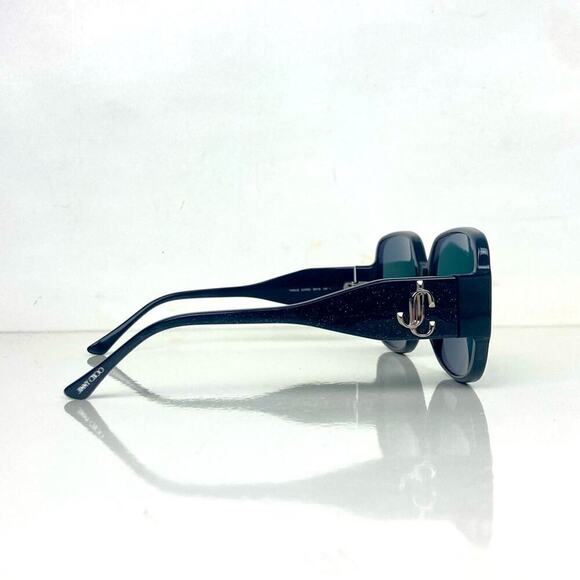 NWT * JIMMY CHOO Polarized Square Black Sunglasses - Picture 5 of 16